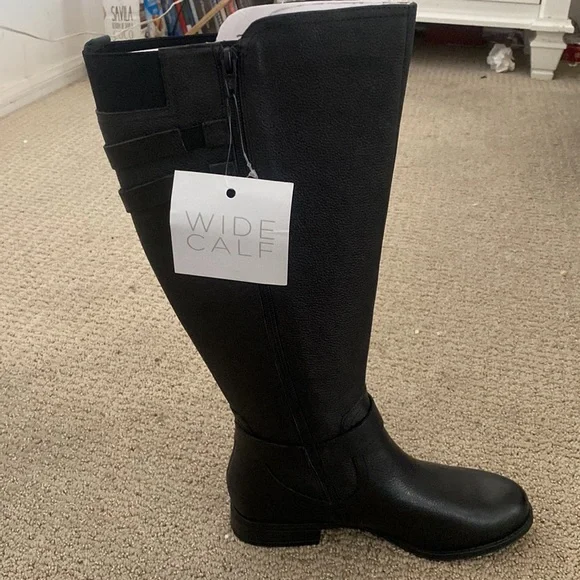 Naturalizer Black Leather Boots 6 - Picture 4 of 6